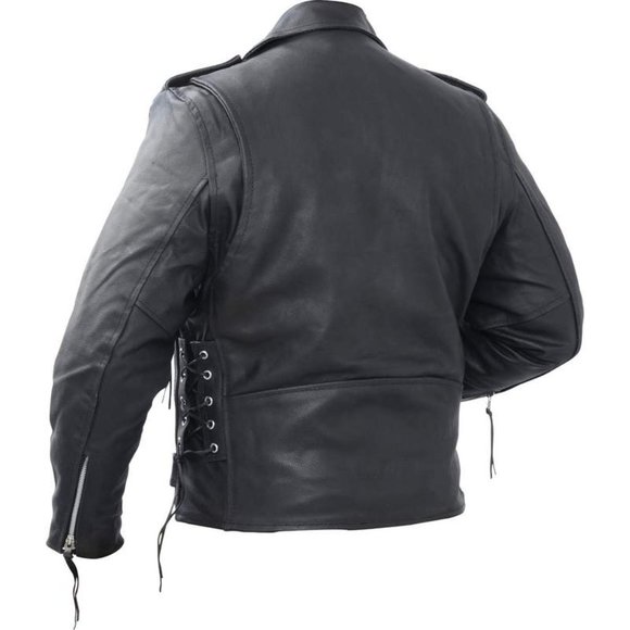 Classic Leather Motorcycle Jacket Genuine Cowhide Brand New - Picture 9 of 9